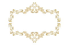 Golden calligraphic vintage frame element baroque decoration Product Image 1