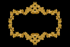 Golden calligraphic vintage frame element baroque decoration Product Image 2