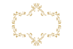 Golden calligraphic vintage frame element baroque design Product Image 1