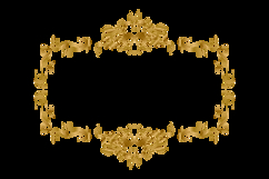 Golden calligraphic vintage frame element baroque isolated Product Image 2