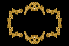 Golden calligraphic vintage frame element baroque vector Product Image 2