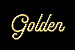 Golden Chrome Text &amp; Logo Effect Product Image 2