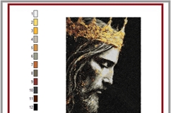 Realistic Jesus photostitch embroidery design portrait art Product Image 2