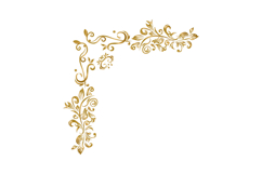Golden decorative floral luxury ornamental frame art Product Image 1