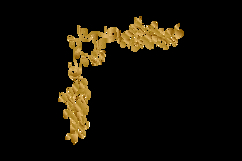 Golden decorative floral luxury ornamental frame art Product Image 2