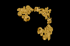 Golden decorative floral luxury ornamental frame design Product Image 2