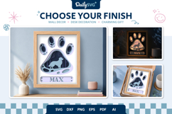 Dog Shadow Box Paw Golden Retriever 3D SVG Product Image 2