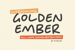 Golden Ember - All Caps Handwritten Font Product Image 1