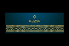 Golden frame arabic islamic banner background concept Product Image 2