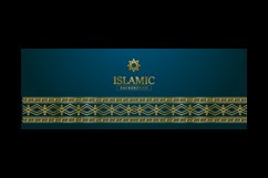 Golden frame arabic islamic banner background concept Product Image 2