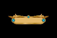 Golden frame with blue diamond for game ui design Product Image 2