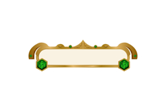 Golden frame with green diamond for game ui design Product Image 1