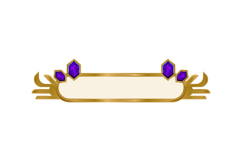 Golden frame with purple diamond for game ui design Product Image 1