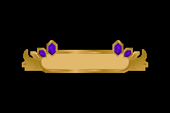 Golden frame with purple diamond for game ui design Product Image 2
