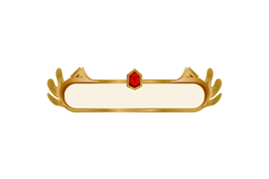 Golden frame with red diamond for game ui design Product Image 1
