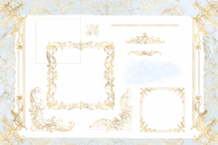 Baroque Wedding Frame Clipart, Elegant Ornamental border Product Image 2
