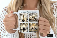 Retro New Year 2025 PNG | New Years PNG Product Image 2