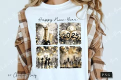 Retro New Year 2025 PNG | New Years PNG Product Image 3