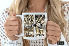Retro New Year 2025 PNG | New Years PNG Product Image 2
