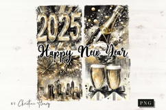 Retro New Year 2025 PNG | New Years PNG Product Image 4