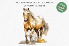 Golden Horse Farm Animals Black Horses Clipart PNG Image Watercolor  Transparent Print for invitation t-shirt designs sublimation kids printable digital watercolor Golden Horse, black horses clipart, sublimation nursery drawing, farm animals life art