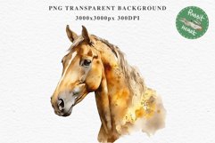 Golden Horse Farm Animals Black Horses Clipart PNG Image Watercolor  Transparent Print for invitation t-shirt designs sublimation kids printable digital watercolor Golden Horse, black horses clipart, sublimation nursery drawing, farm animals life art