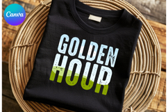 Golden hour Football Canva Frame Sport Distressed Shirt Product Image 1