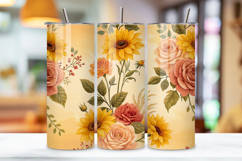 seamless tumbler wrap, golden hour design, warm floral wrap, watercolor spring design, 20oz skinny tumbler, tapered tumbler wrap, straight tumbler design, golden hour art, seamless warm design, spring floral wrap,