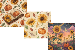 golden hour sunflower, field sunset design, glow light pattern, dramatic sky background, autumn sunset art, golden glow paper, warm evening design, autumn light pattern, nature spectacle art, dramatic sunset desi