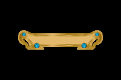 Golden hud frame with blue diamond for game ui asset design Product Image 2