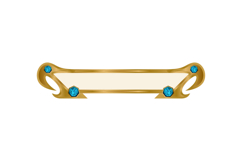 Golden hud frame with blue diamond for game ui asset design Product Image 1