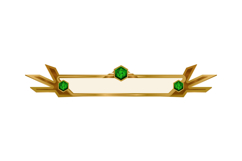 Golden hud frame with green diamond for game ui asset design Product Image 1