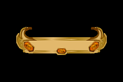 Golden hud frame with orange diamond for game ui asset Product Image 2