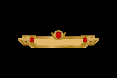 Golden hud frame with red diamond for game ui asset design Product Image 2