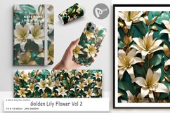 Digital Paper Golden Lily Flower Product Image 1