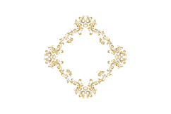 Golden ornament floral frame decoration baroque element desi Product Image 1