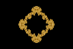 Golden ornament floral frame decoration baroque element desi Product Image 2