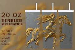 Golden Horse and Rider Tumbler Wrap Product Image 2