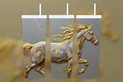 Golden Horse and Rider Tumbler Wrap Product Image 3