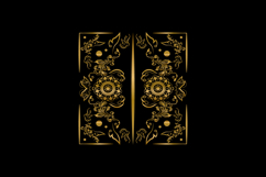 Golden pattern floral vintage elegant element graphic eps 10 Product Image 1