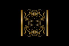 Golden pattern floral vintage elegant element isolated eps Product Image 1