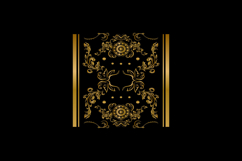 Golden pattern floral vintage elegant element isolated eps Product Image 2
