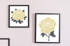 Wall picture decorated with golden peony