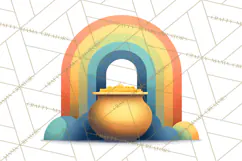 Rainbows and Gold PNG Clipart, St. Patrick’s Day Treasures Product Image 4