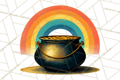 Rainbows and Gold PNG Clipart, St. Patrick’s Day Treasures Product Image 4