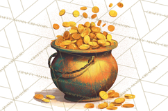 Rainbows and Gold PNG Clipart, St. Patrick’s Day Treasures Product Image 4