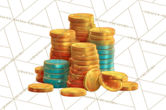 Rainbows and Gold PNG Clipart, St. Patrick’s Day Treasures Product Image 2