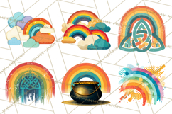Rainbows and Gold PNG Clipart, St. Patrick’s Day Treasures Product Image 5