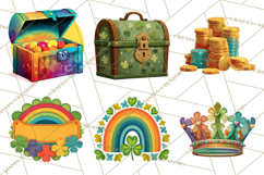 Rainbows and Gold PNG Clipart, St. Patrick’s Day Treasures Product Image 9