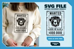Golden Retriever 1 - Animal Head Wanted Poster SVG Product Image 7